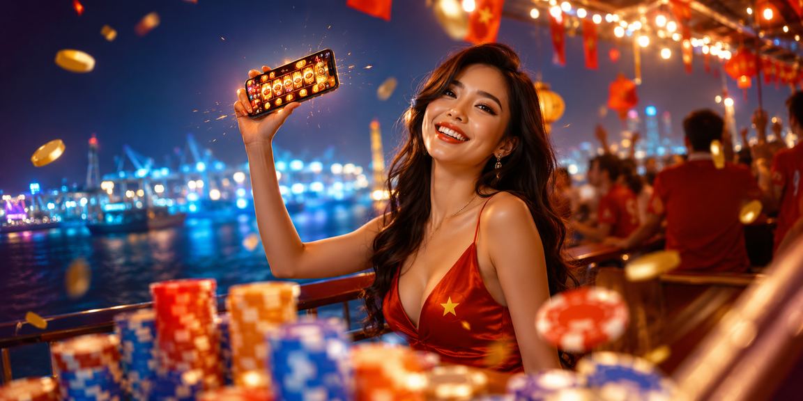 Quang cảnh chợ đêm Hải Phòng với màn hình hiển thị thông tin thể thao và kèo cược